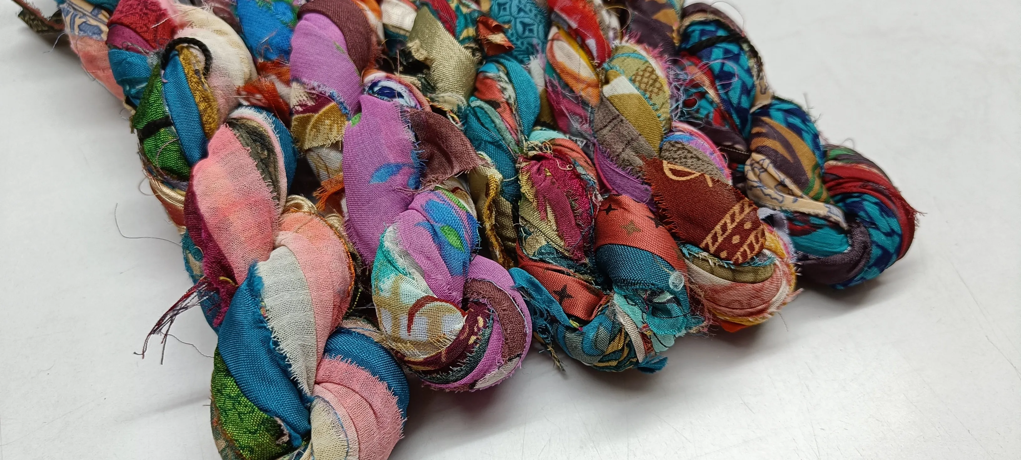 Recycled Sari Ribbon - Non Silk