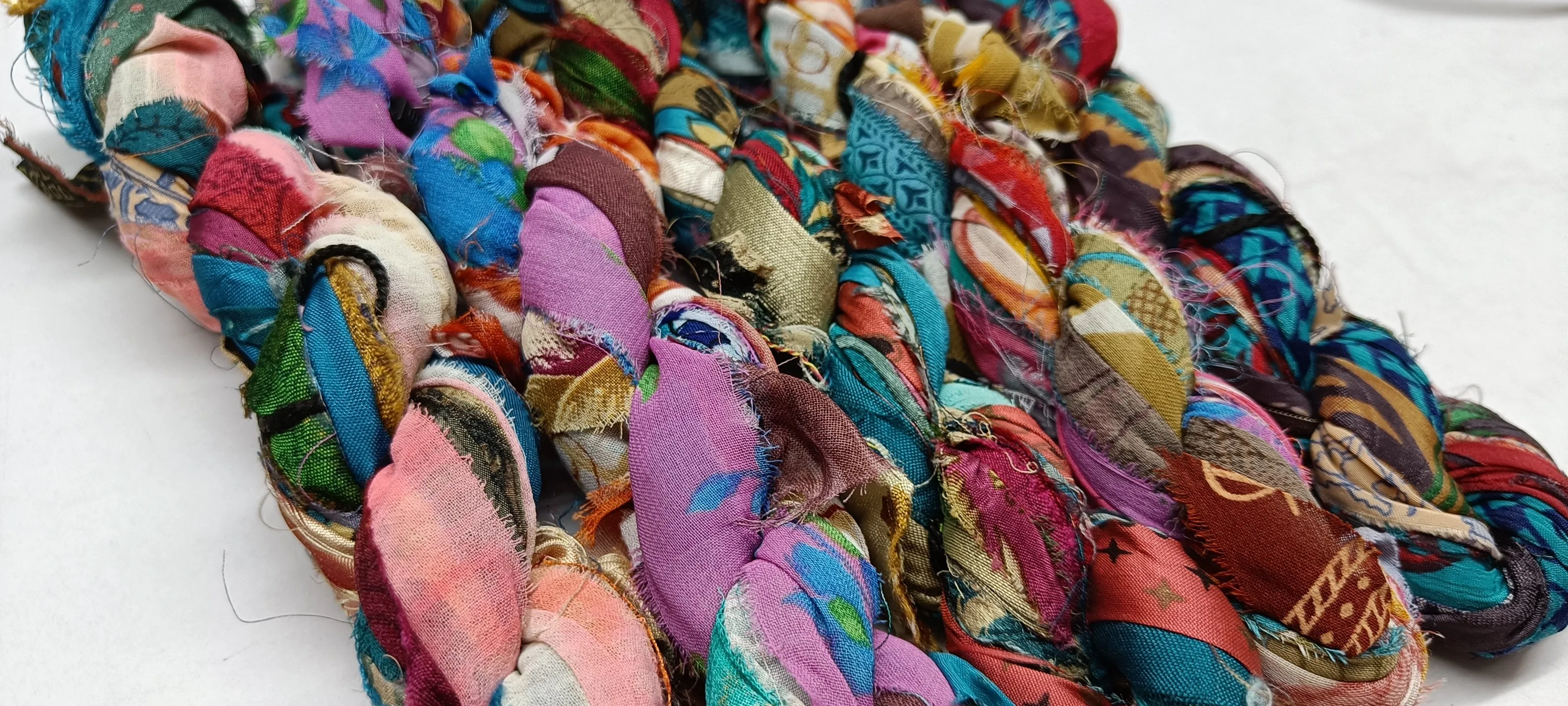 Recycled Sari Ribbon - Non Silk