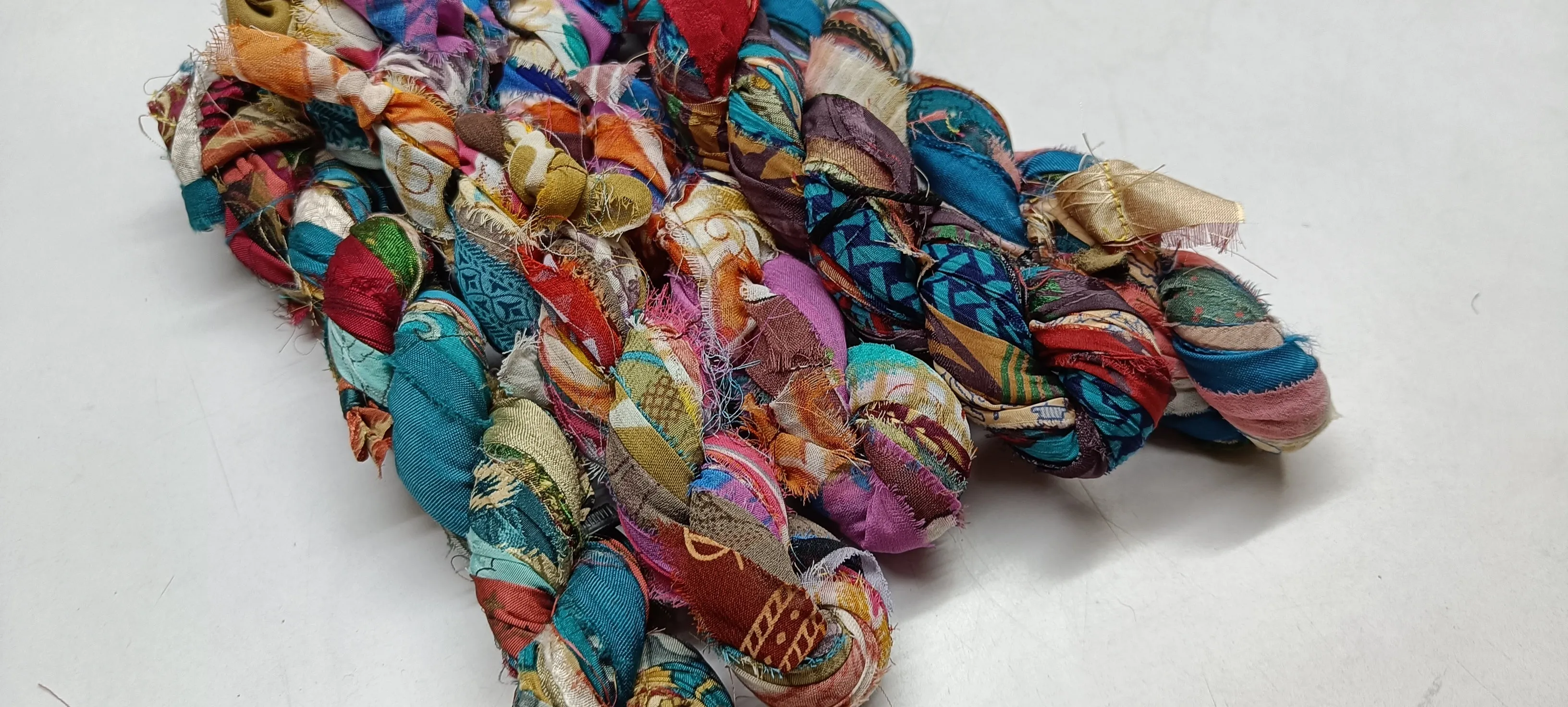 Recycled Sari Ribbon - Non Silk