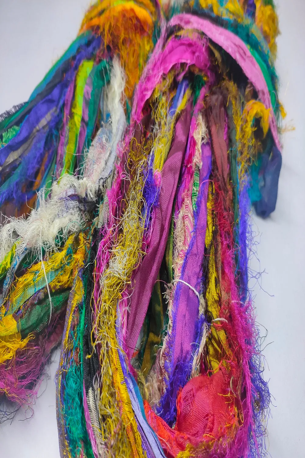 Recycled Sari Silk Ribbon - Eye Lash