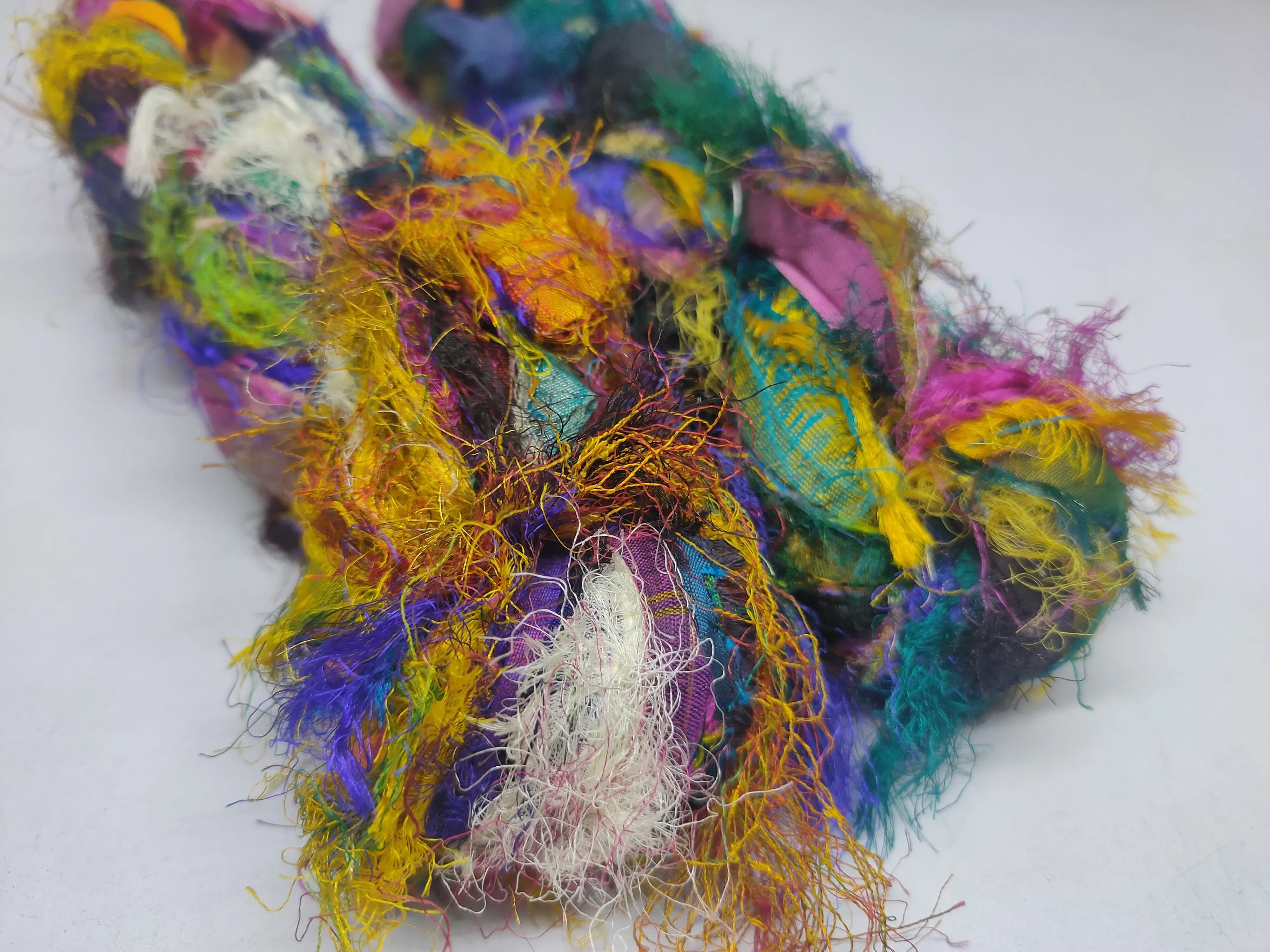 Recycled Sari Silk Ribbon - Eye Lash