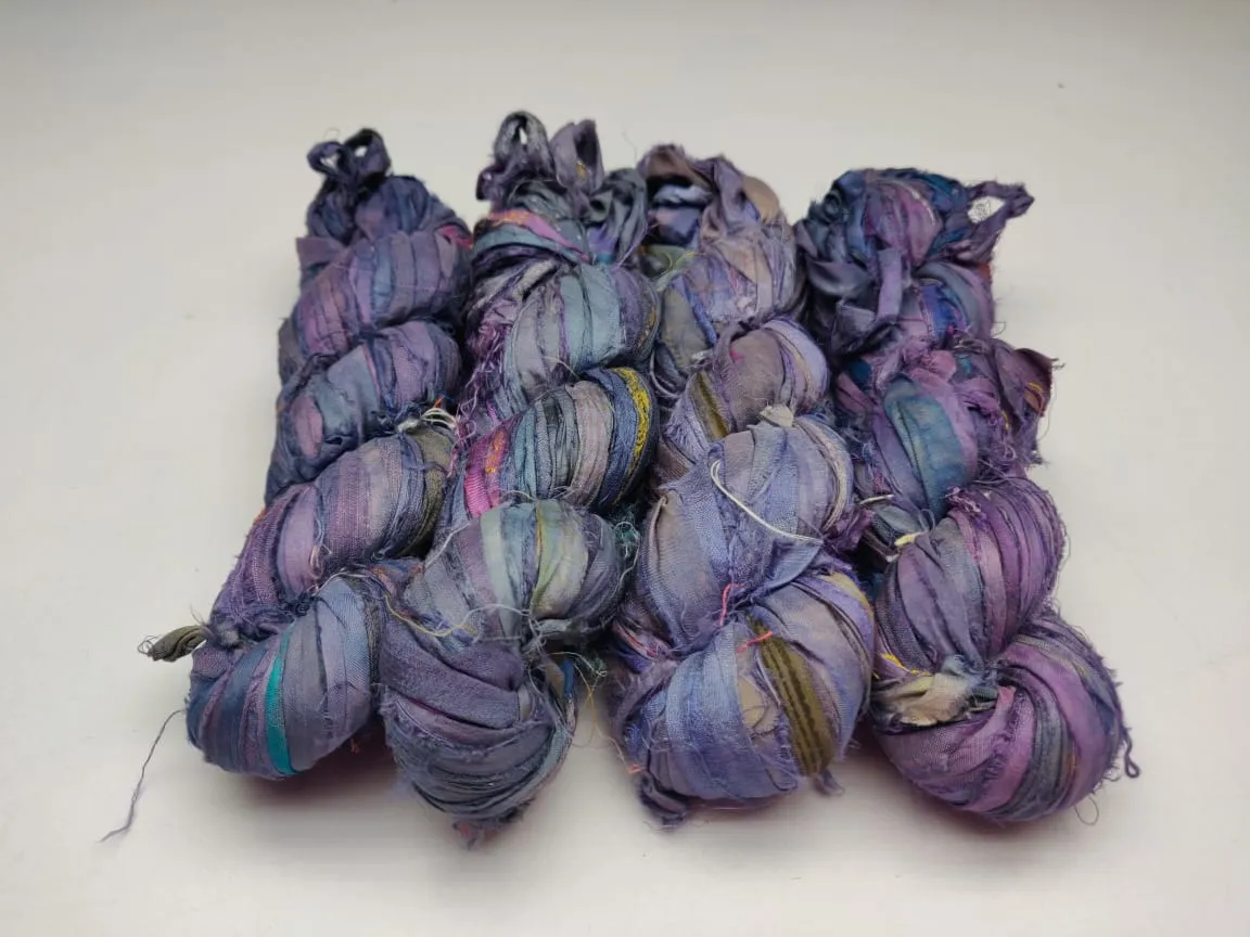 Recycled Sari Silk Ribbon - Trendy Pink