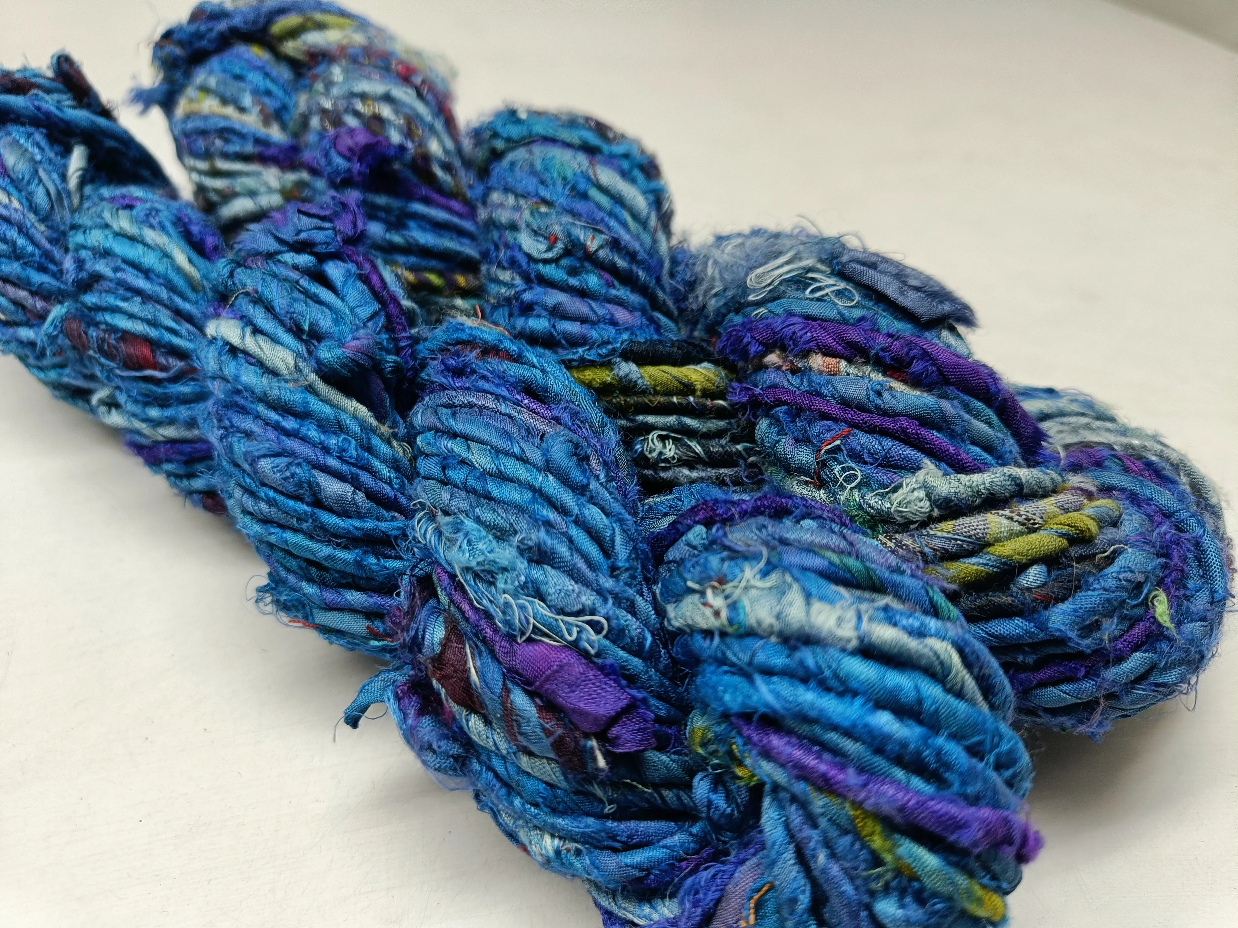 Recycled Twisted Ribbon - Blue Haze