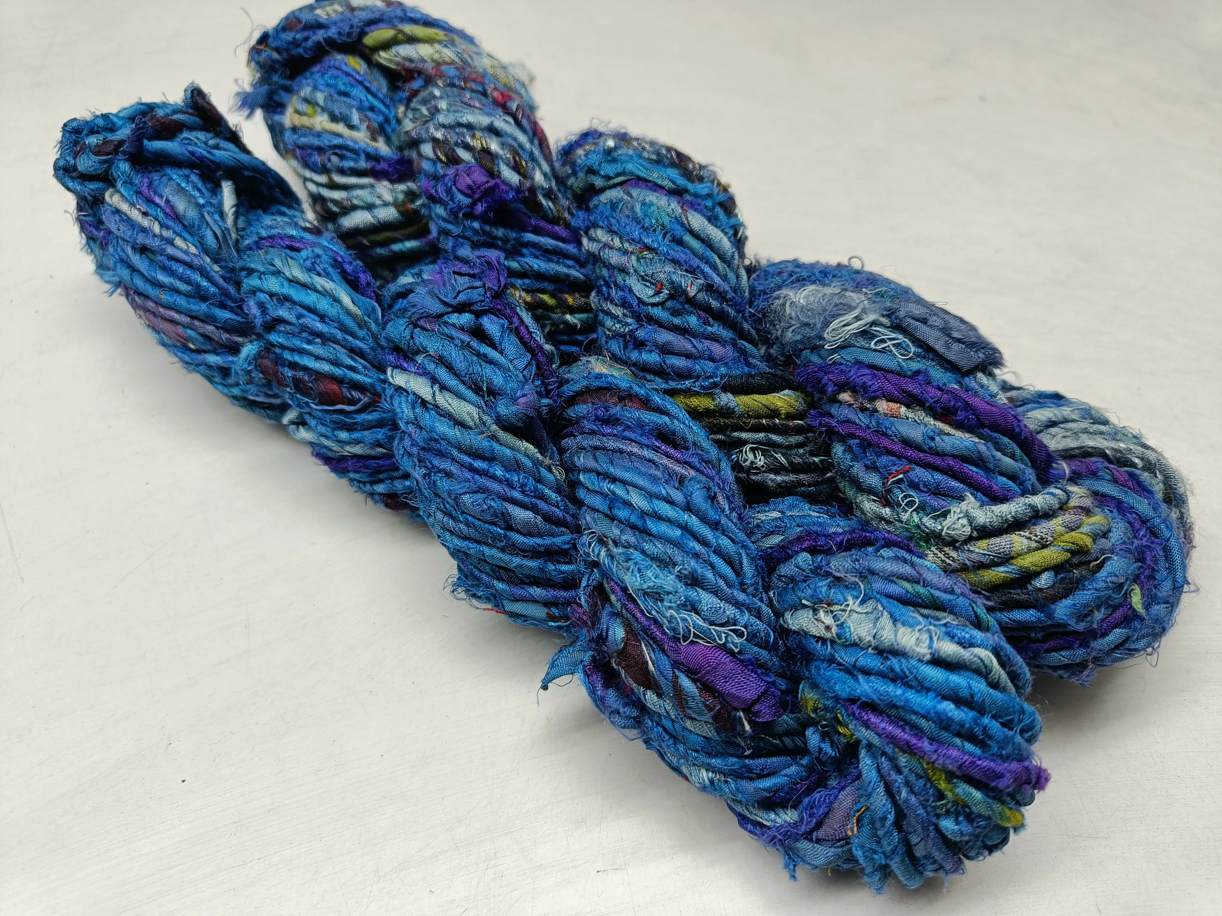 Recycled Twisted Ribbon - Blue Haze