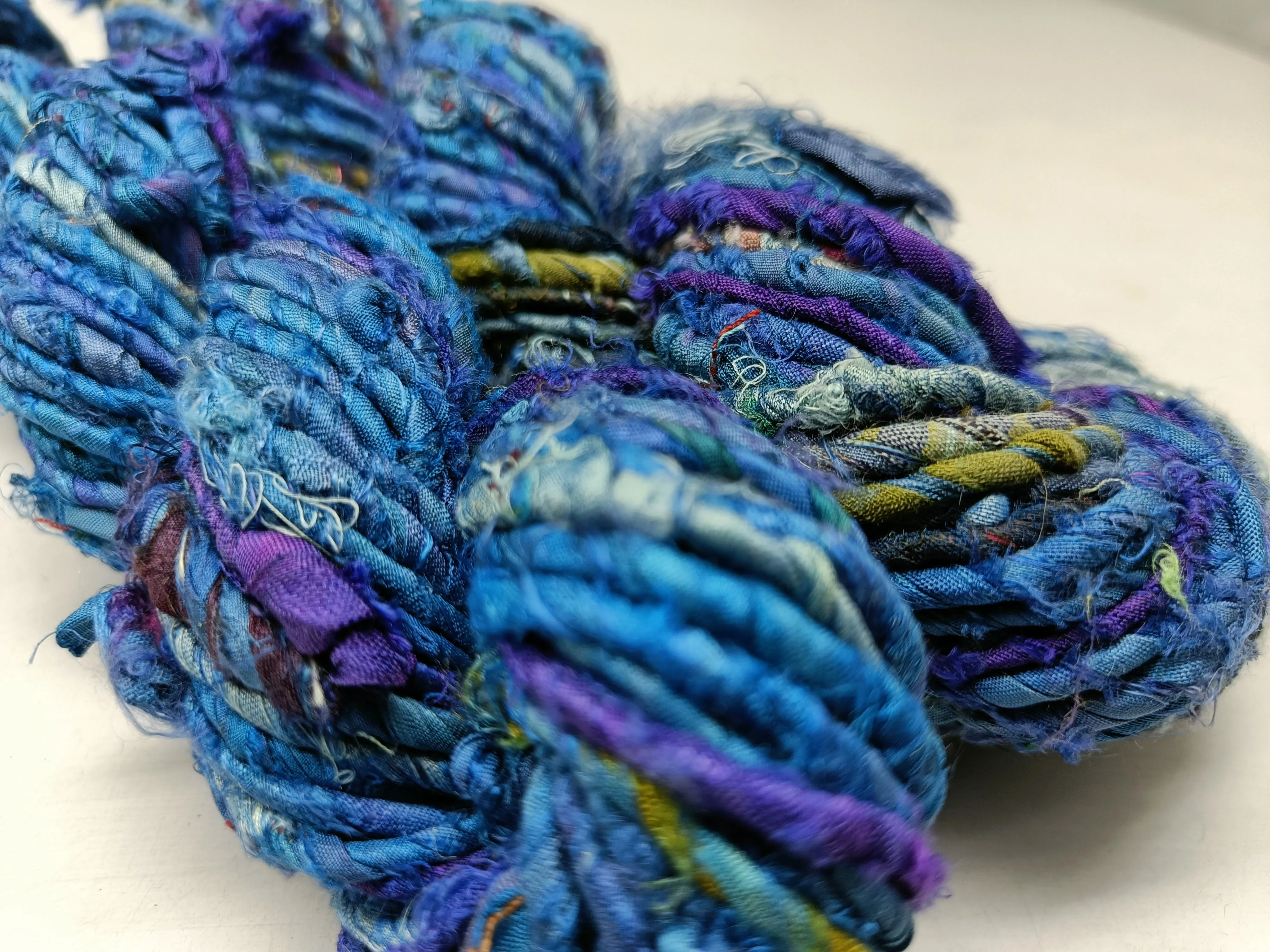 Recycled Twisted Ribbon - Blue Haze