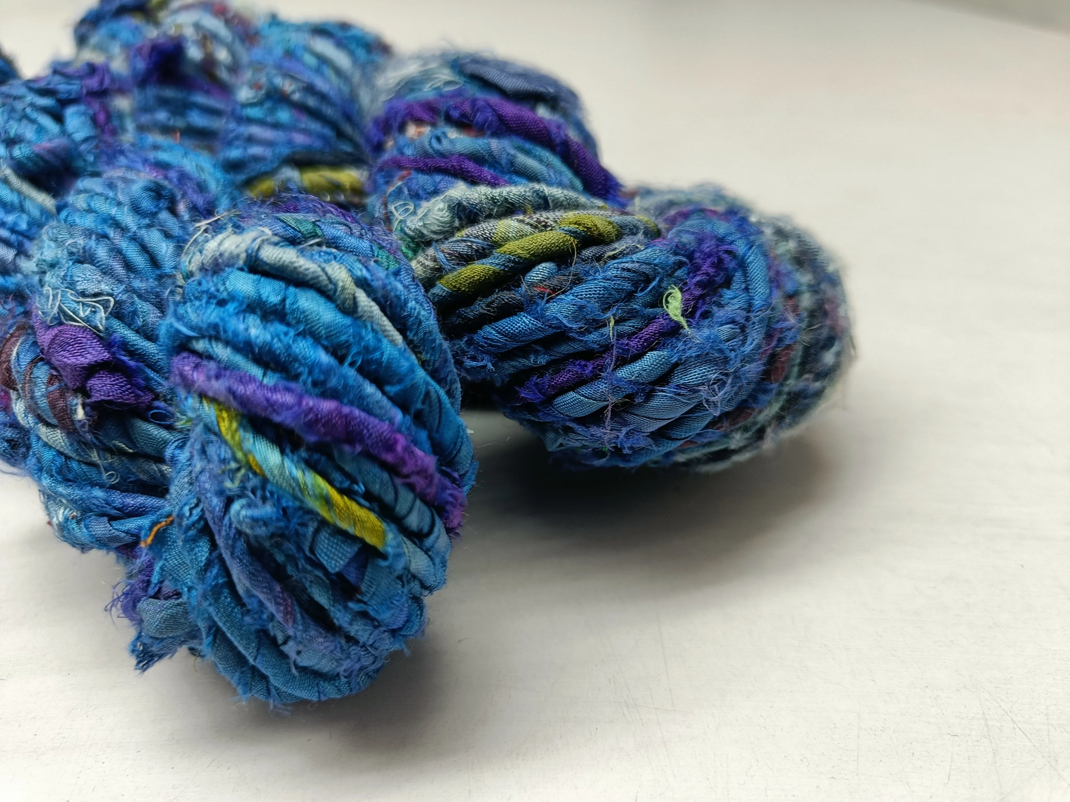 Recycled Twisted Ribbon - Blue Haze