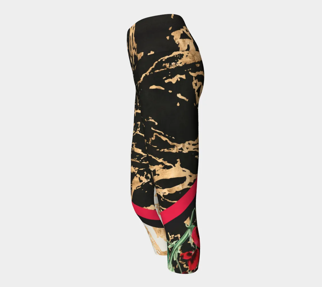 Red Floral Capri/Petite