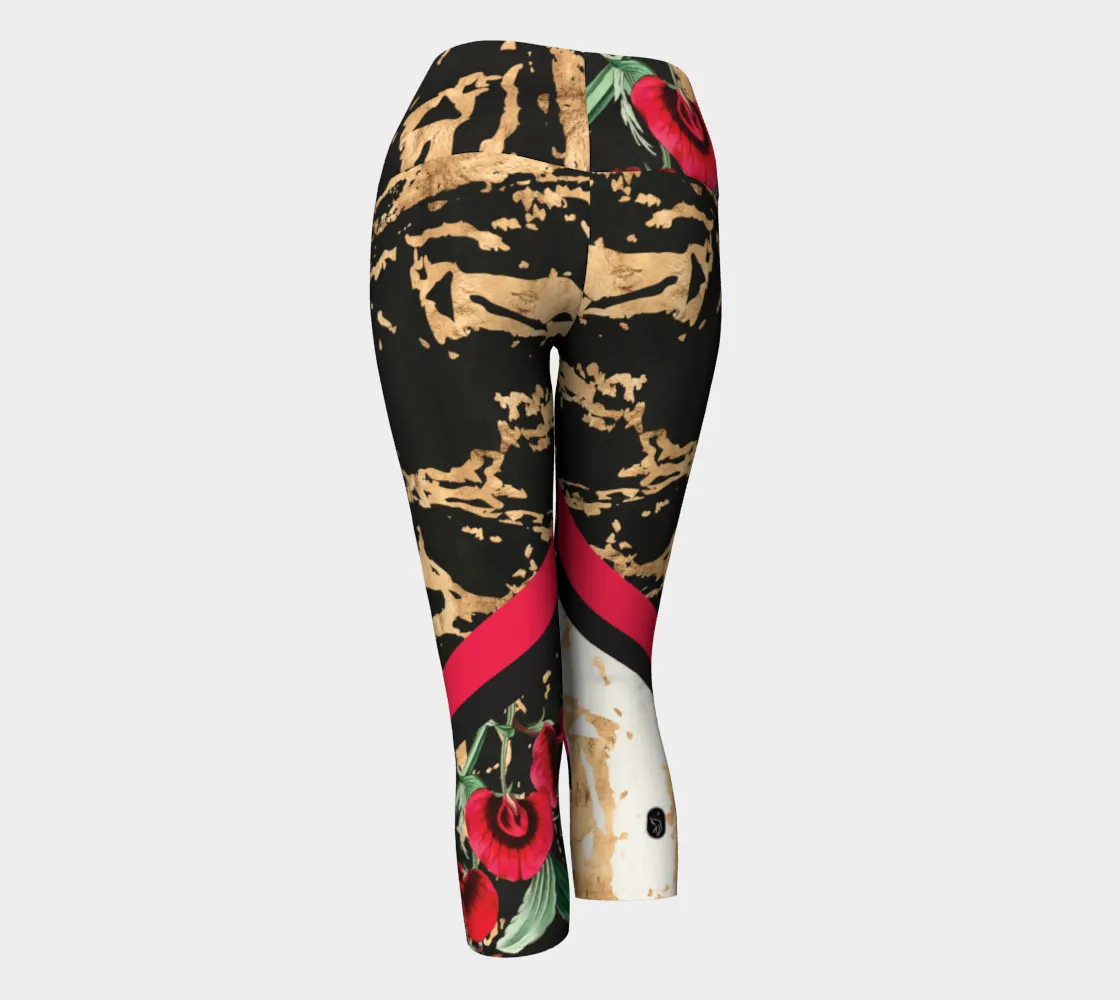 Red Floral Capri/Petite