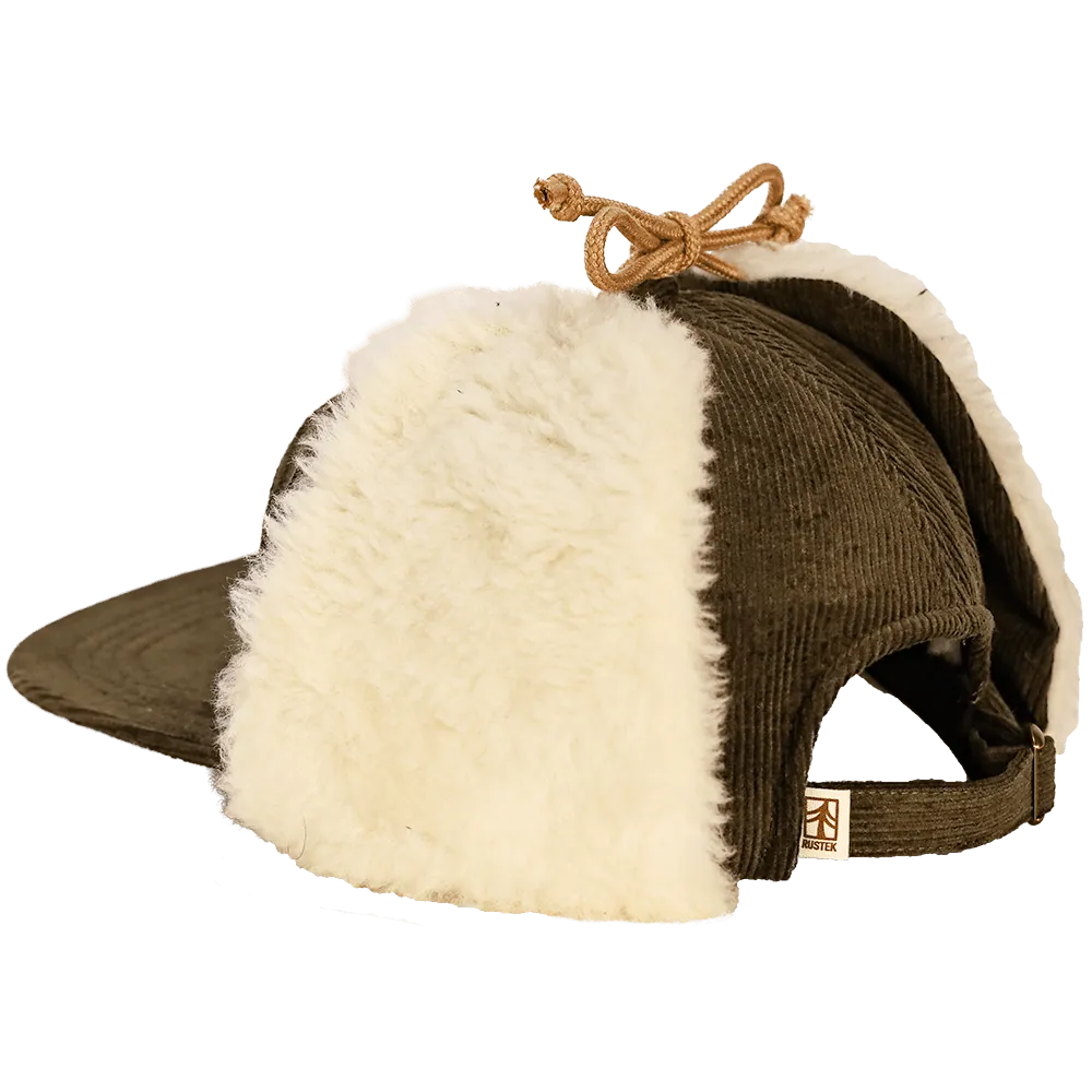 Redmond Hemp Corduroy Sherpa Earflap Cap | Green