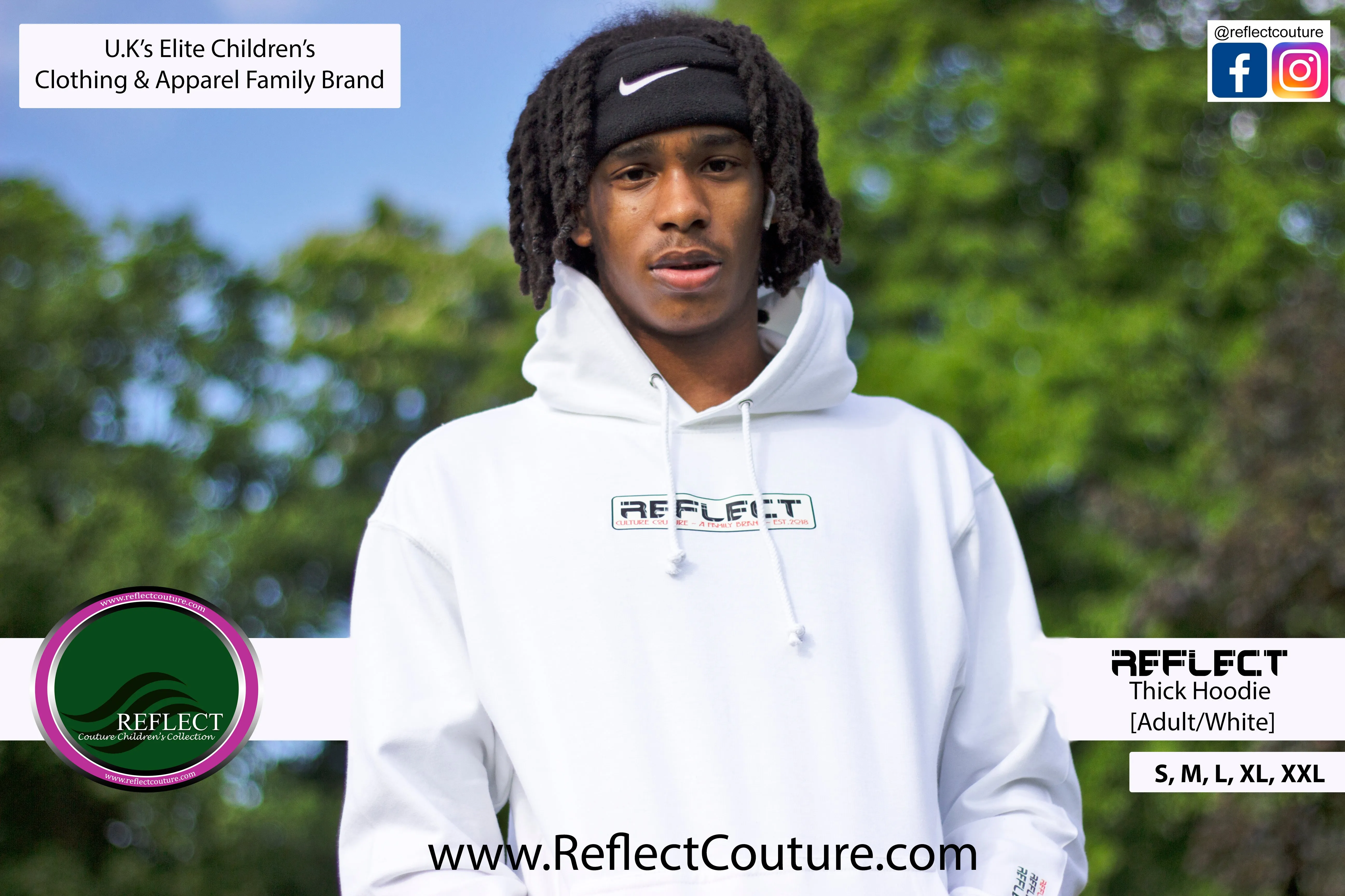 REFLECT Hoodie WHITE [Adult/Teen]