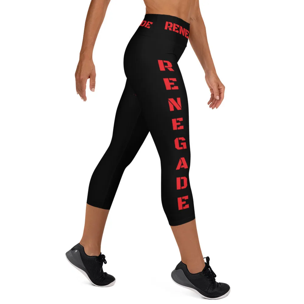 Renegade Black Yoga Capri Leggings