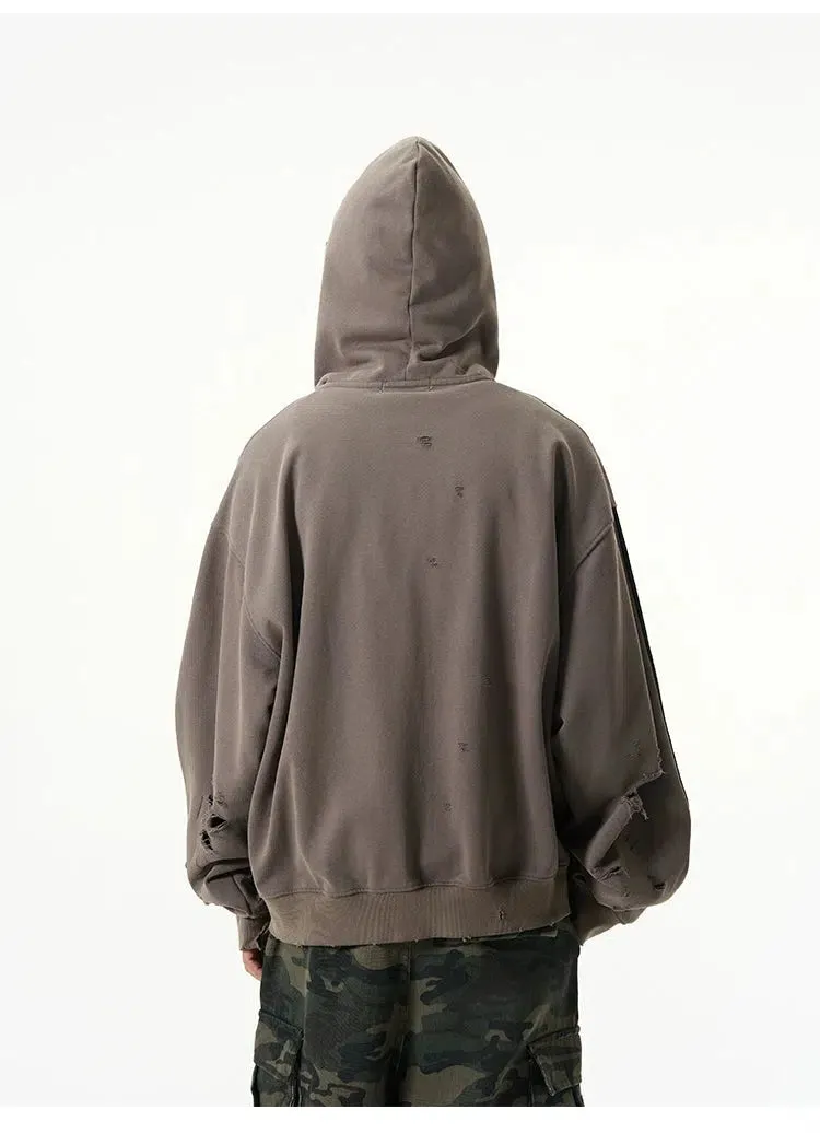 Retro Zip Up Hooded Jacket