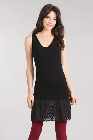 REVERSIBLE VNECK/SCOOP TANK WITH LACE