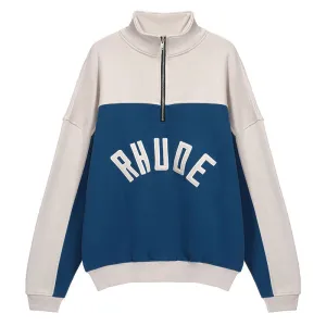 RHUDE Contrast Varsity Cotton Sweatshirt