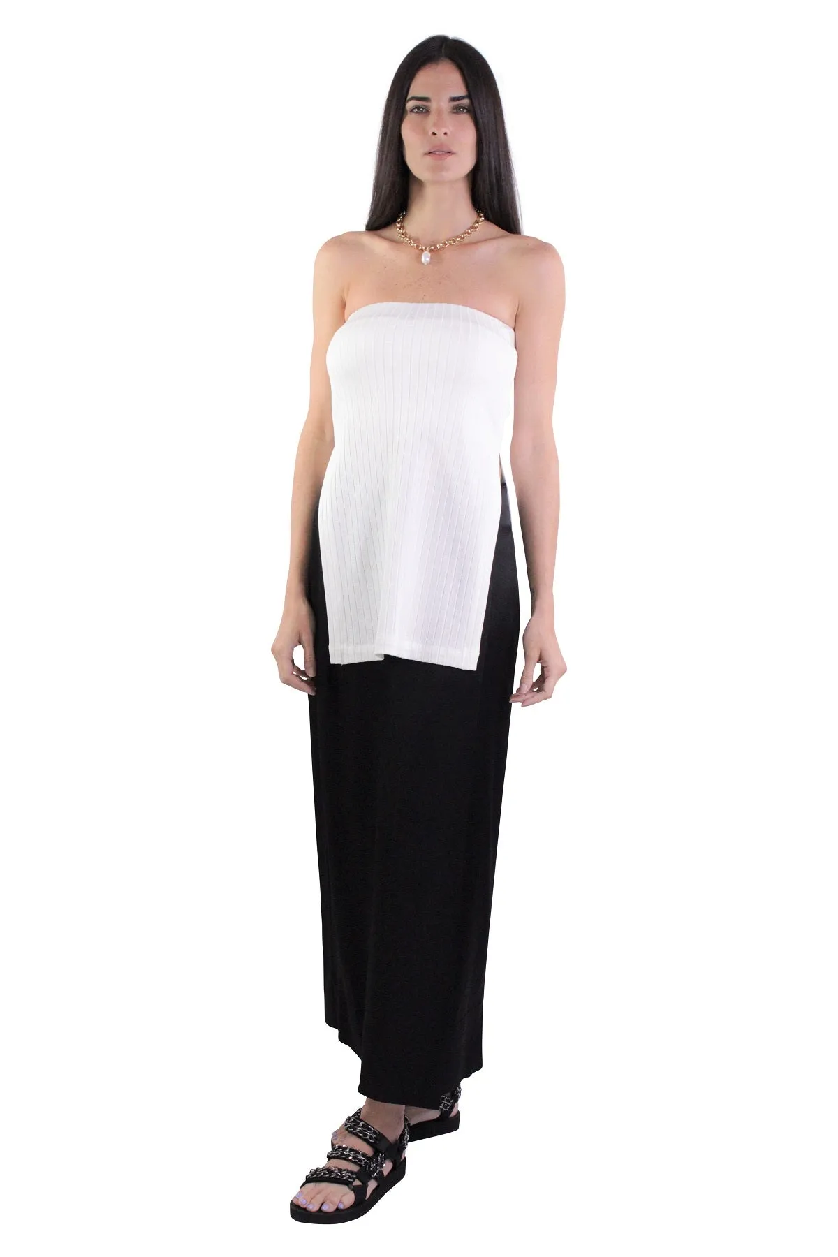Rib Tube Top in Ivory