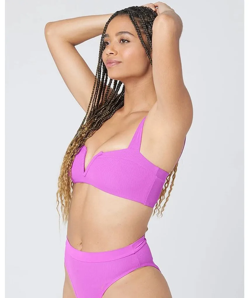 Ribbed Frenchi Bikini Bottom Bitsy Pitaya