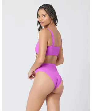 Ribbed Frenchi Bikini Bottom Bitsy Pitaya