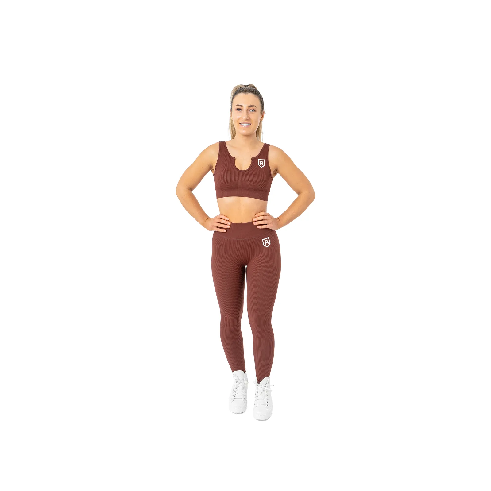 Ribbed Leggings - Walnut