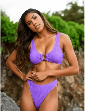 Ring Love High Waisted Bikini: Purple