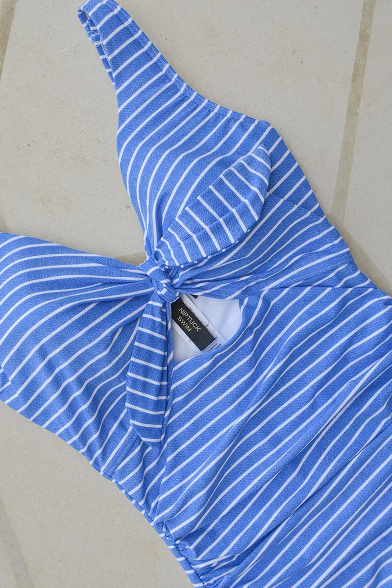 Riviera Stripe Connie D DD Cup Underwire One Piece Swimsuit