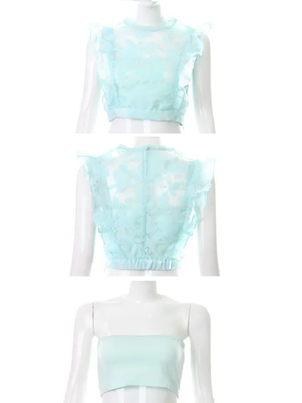 romantic sheer crop top