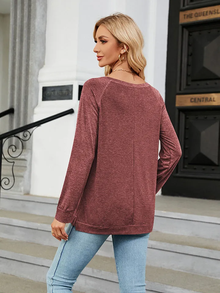 Round Neck Long Sleeve T-Shirt (7 Colors)