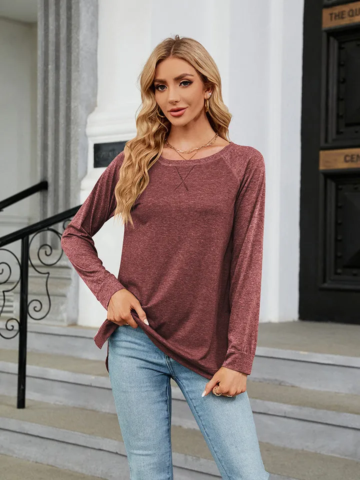 Round Neck Long Sleeve T-Shirt (7 Colors)