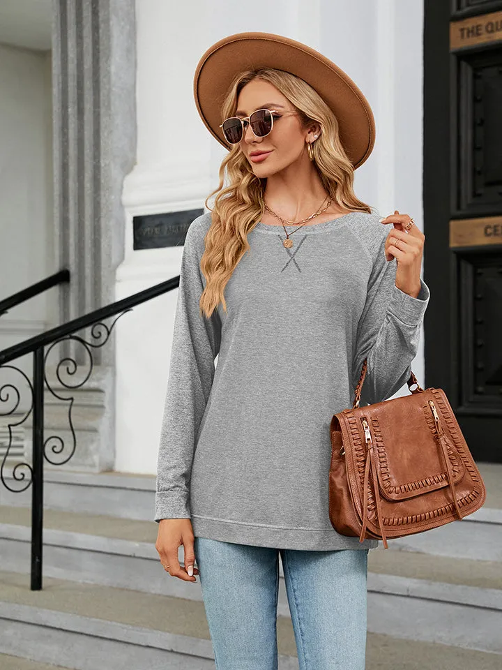 Round Neck Long Sleeve T-Shirt (7 Colors)