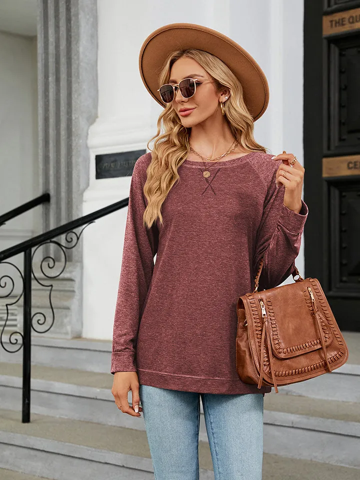 Round Neck Long Sleeve T-Shirt (7 Colors)