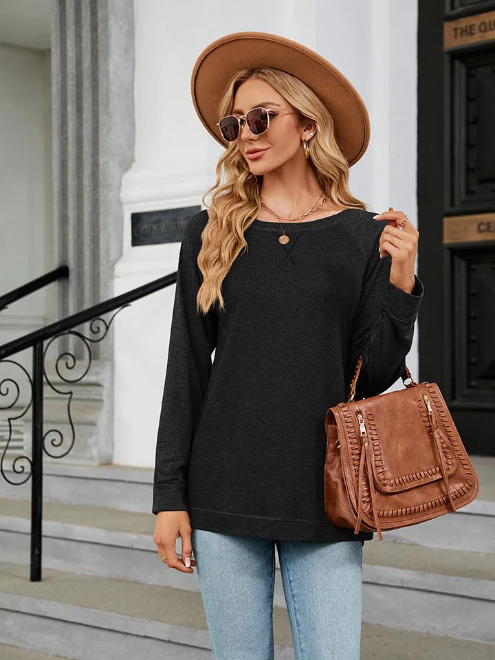 Round Neck Long Sleeve T-Shirt (7 Colors)