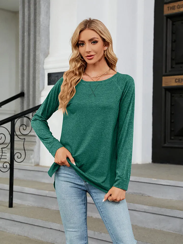 Round Neck Long Sleeve T-Shirt (7 Colors)