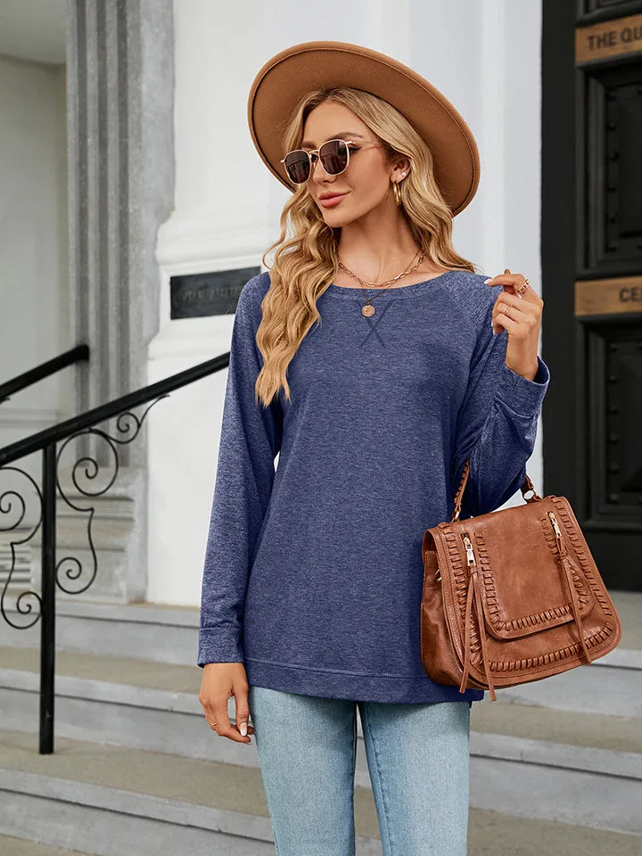 Round Neck Long Sleeve T-Shirt (7 Colors)