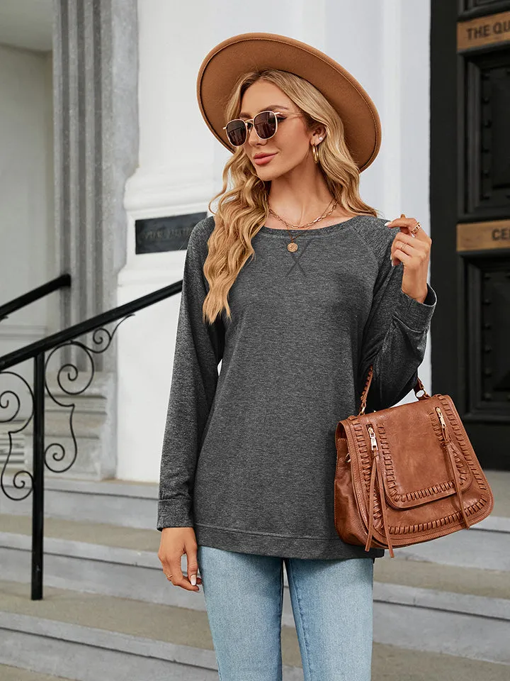 Round Neck Long Sleeve T-Shirt (7 Colors)