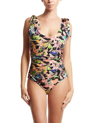 Ruched Bow One Piece Swimsuit Unapologetic