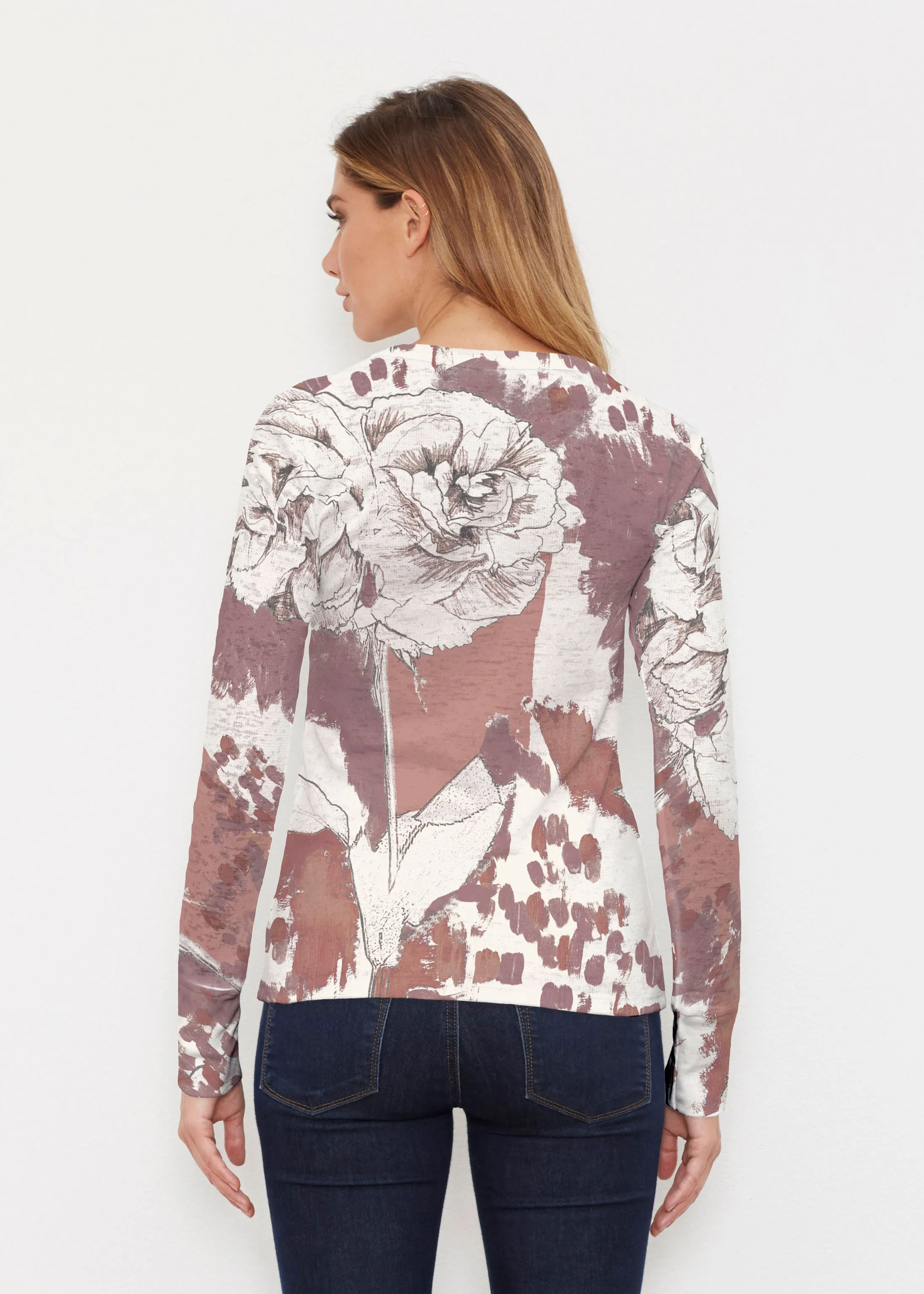 Rusty Rose (8062) ~ Thermal Long Sleeve Crew Shirt