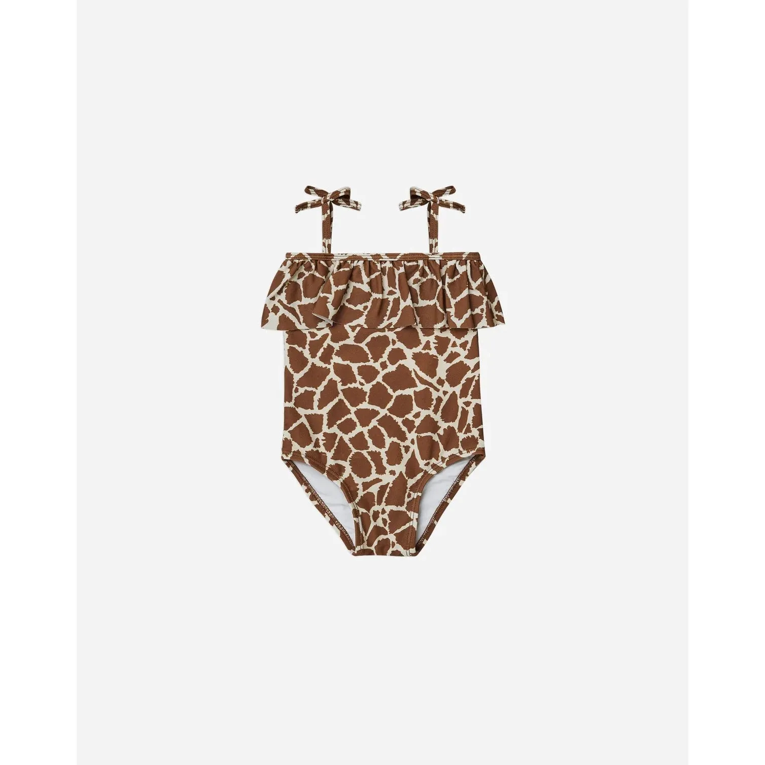 Rylee & Cru Giraffe Spots Ruffle One Piece Swimsuit
