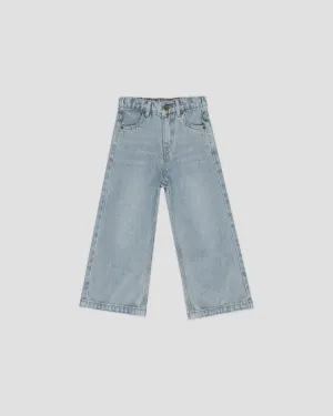 Rylee & Cru - Straight Leg Pant - Light Wash Denim