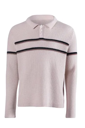 Sagecoin Cream Long Sleeve Polo