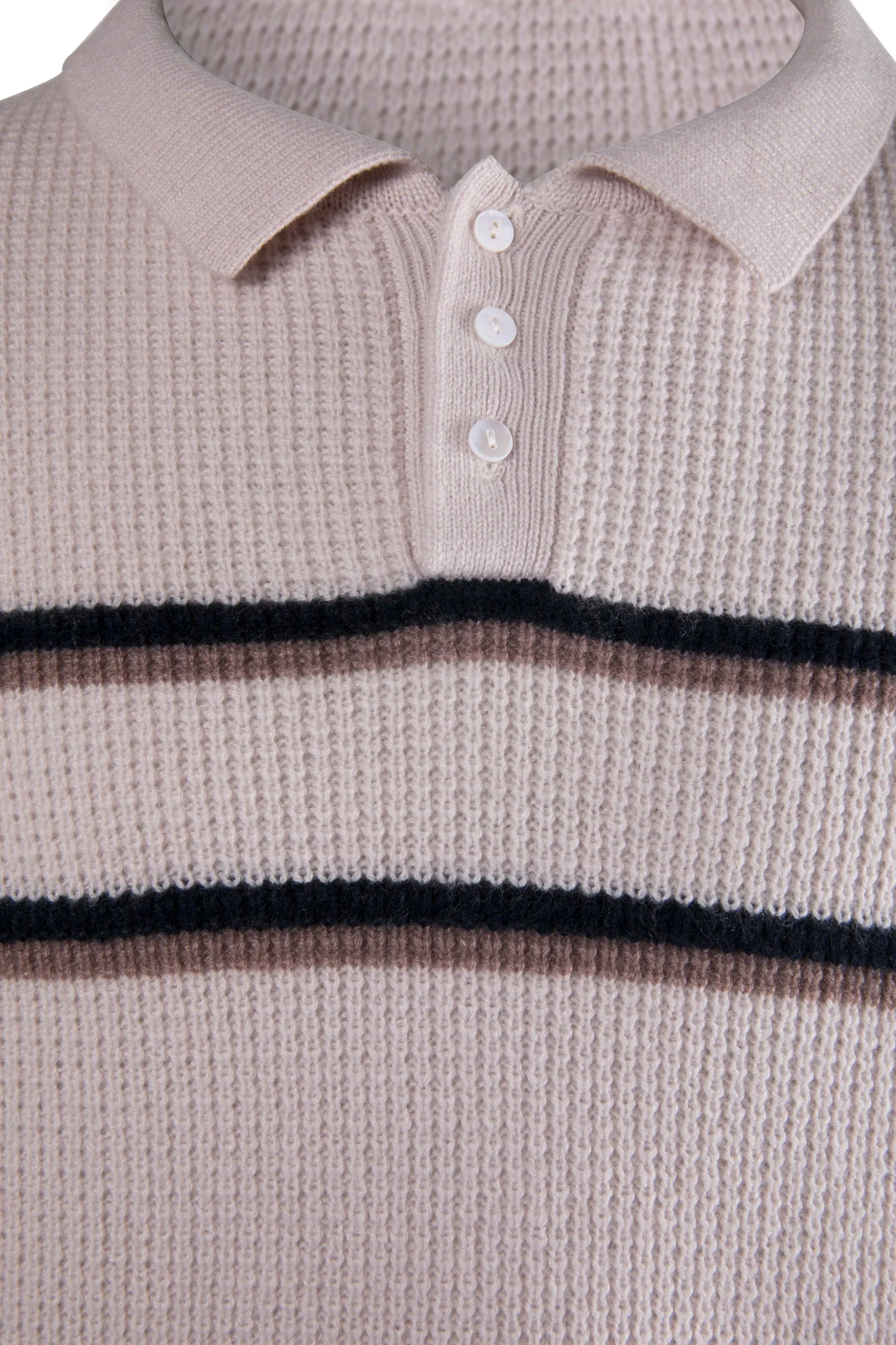 Sagecoin Cream Long Sleeve Polo