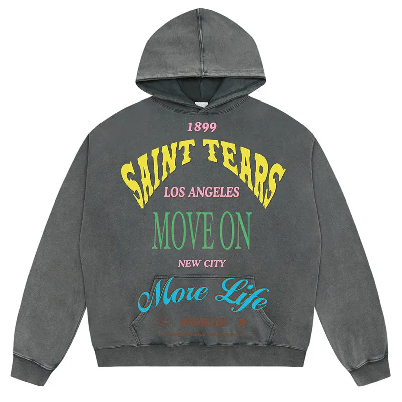 SAINT MICHAEL Colorful letter print Hoodies