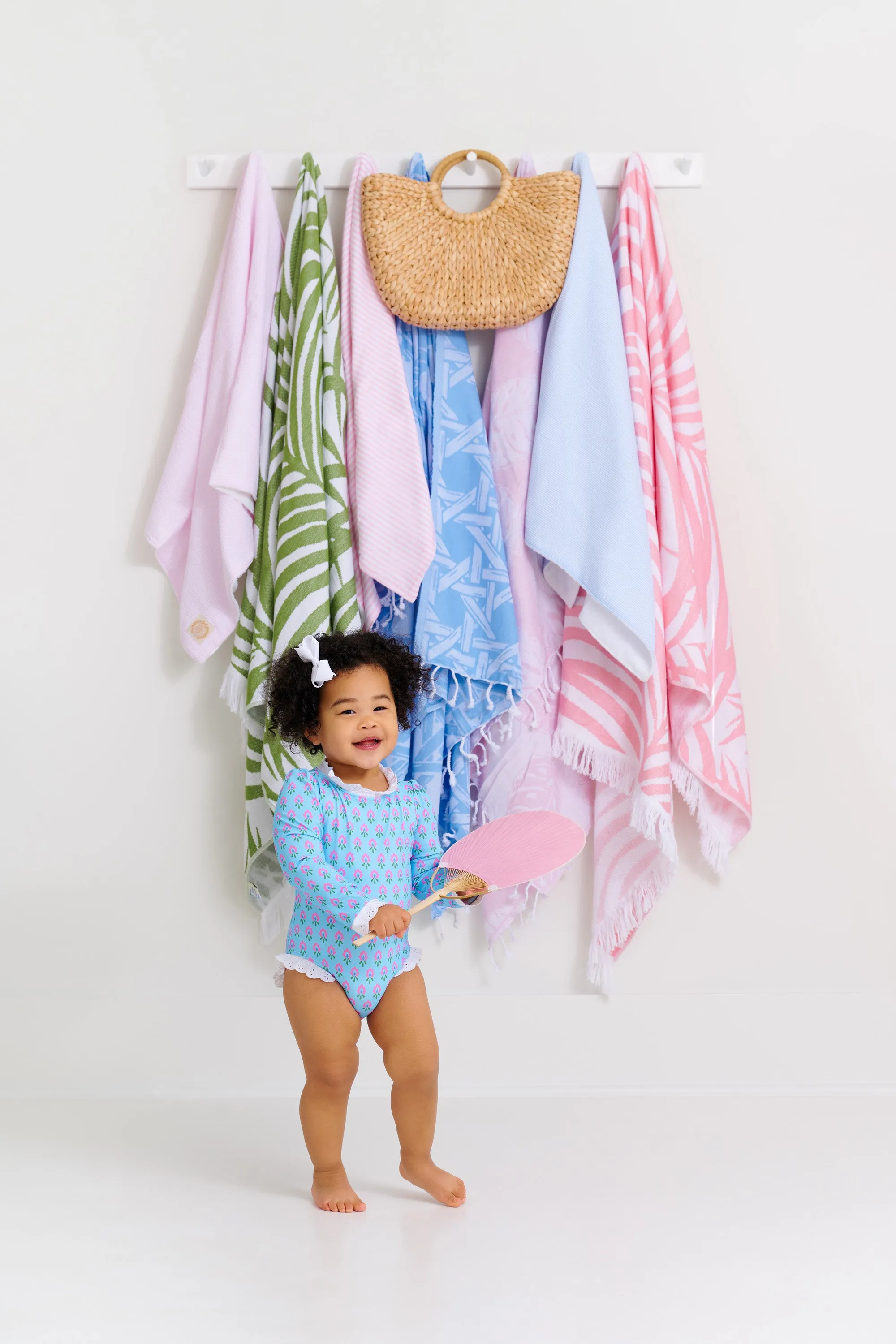 Sarasota Surf Suit - Holly Hills Hand Block with Worth Avenue White