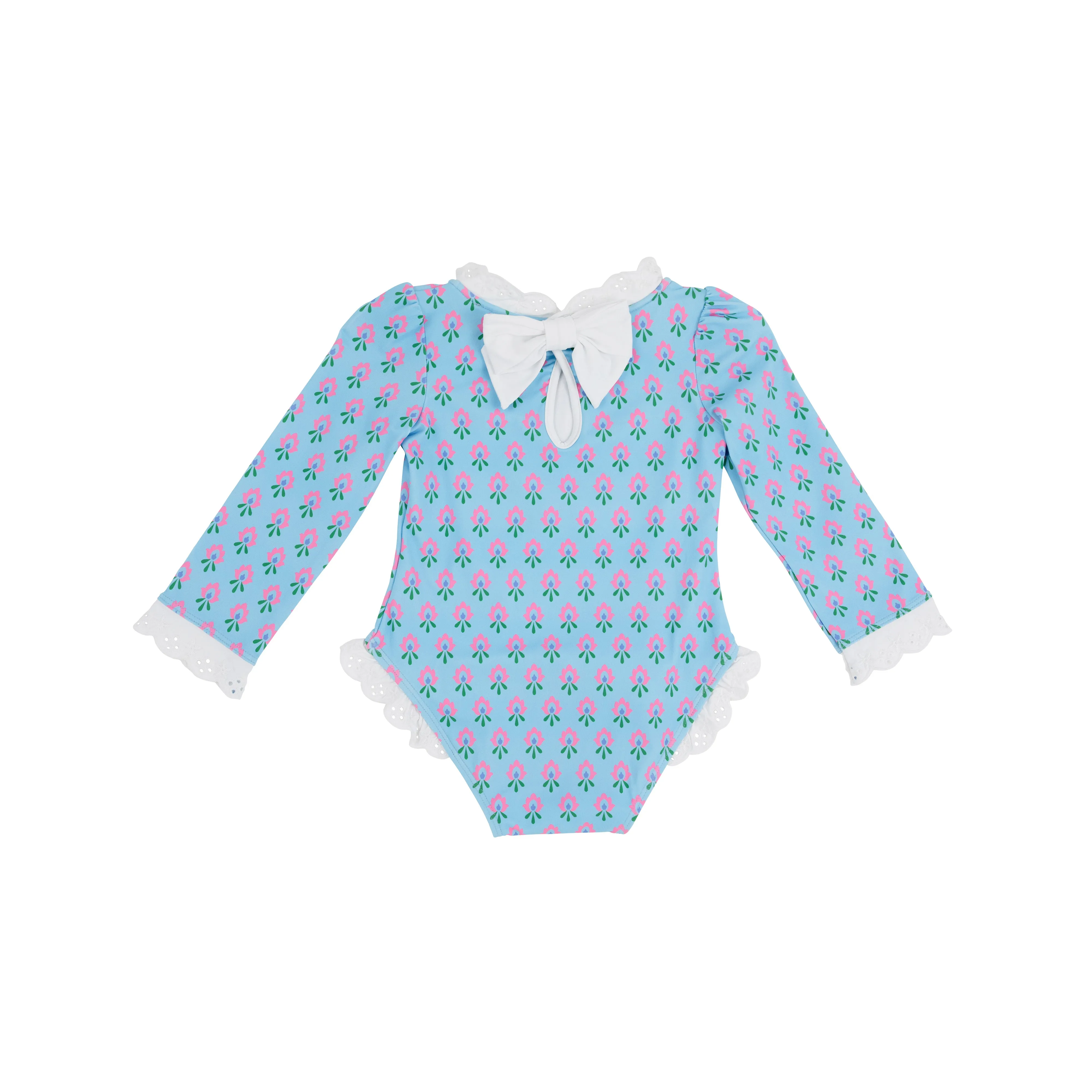 Sarasota Surf Suit - Holly Hills Hand Block with Worth Avenue White