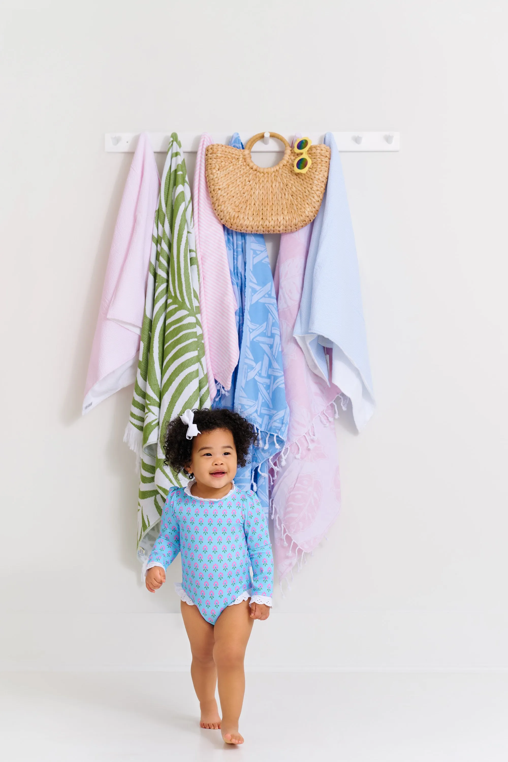Sarasota Surf Suit - Holly Hills Hand Block with Worth Avenue White