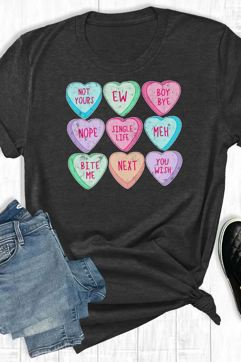 Sassy Conversation Heart Tee (Small-3x)