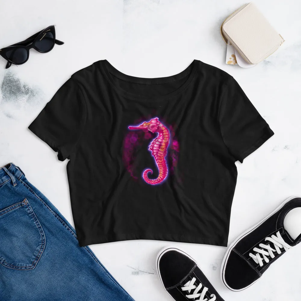 Seahorse Bubbles Crop Tee