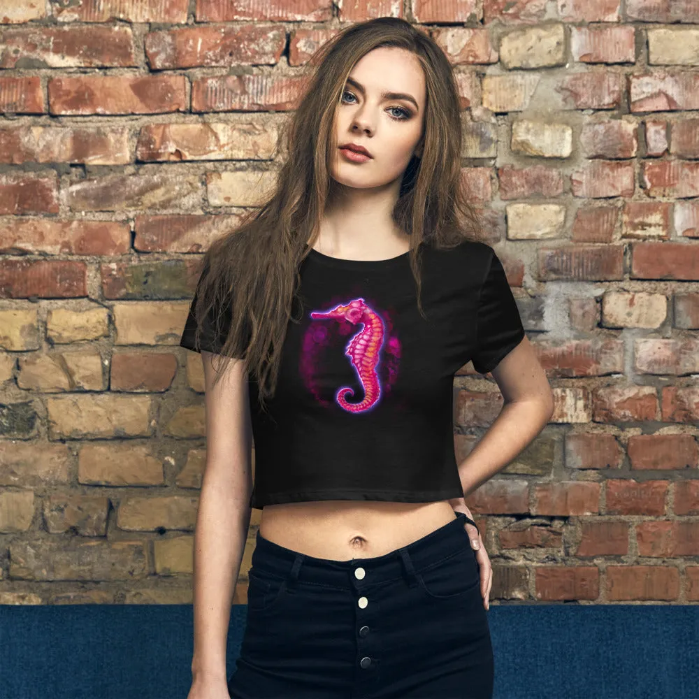Seahorse Bubbles Crop Tee