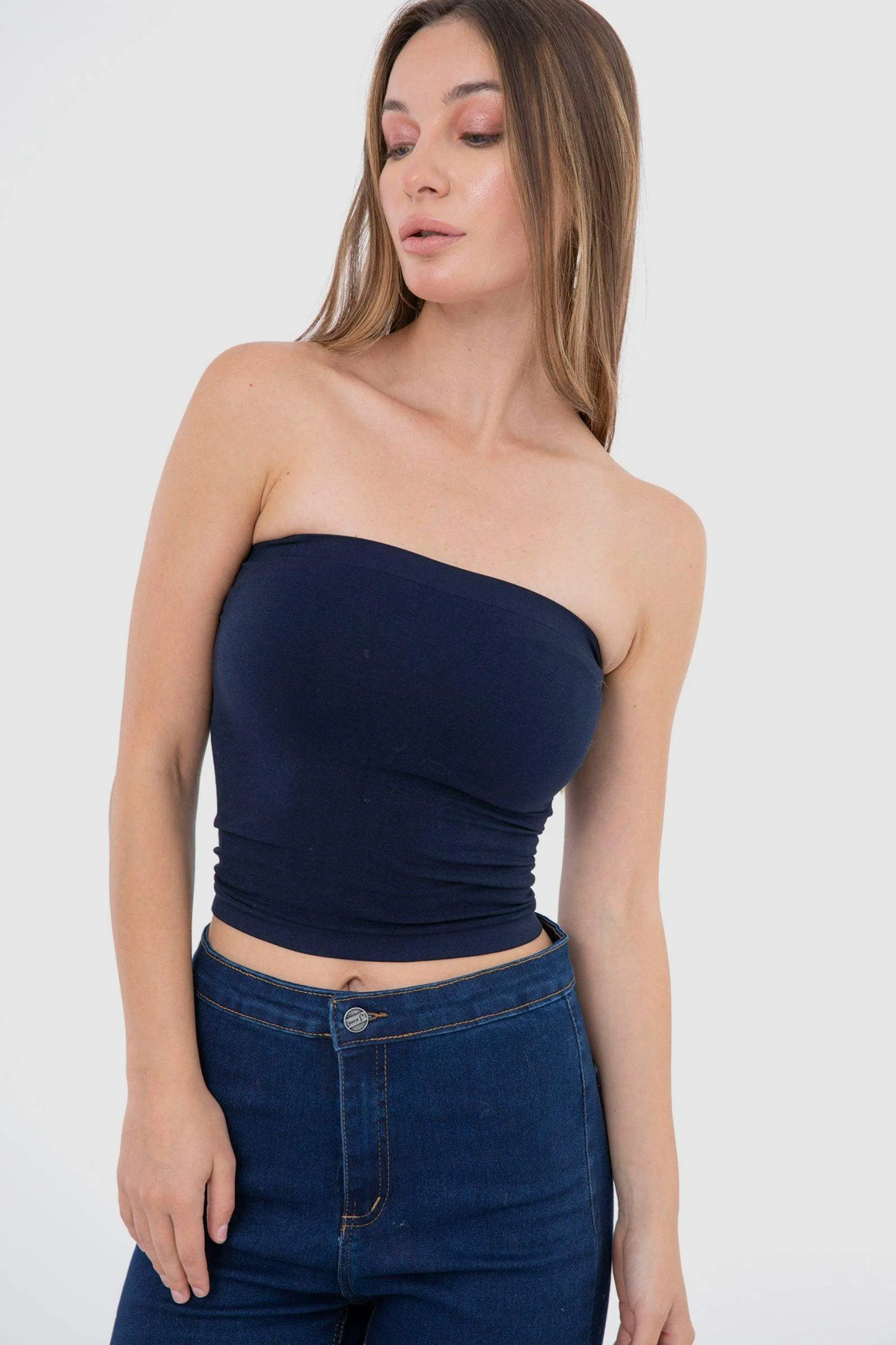 Seamless Strapless Tube Top