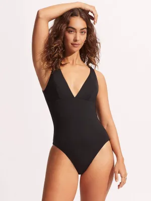 SF Collective V Neck One Piece in Black