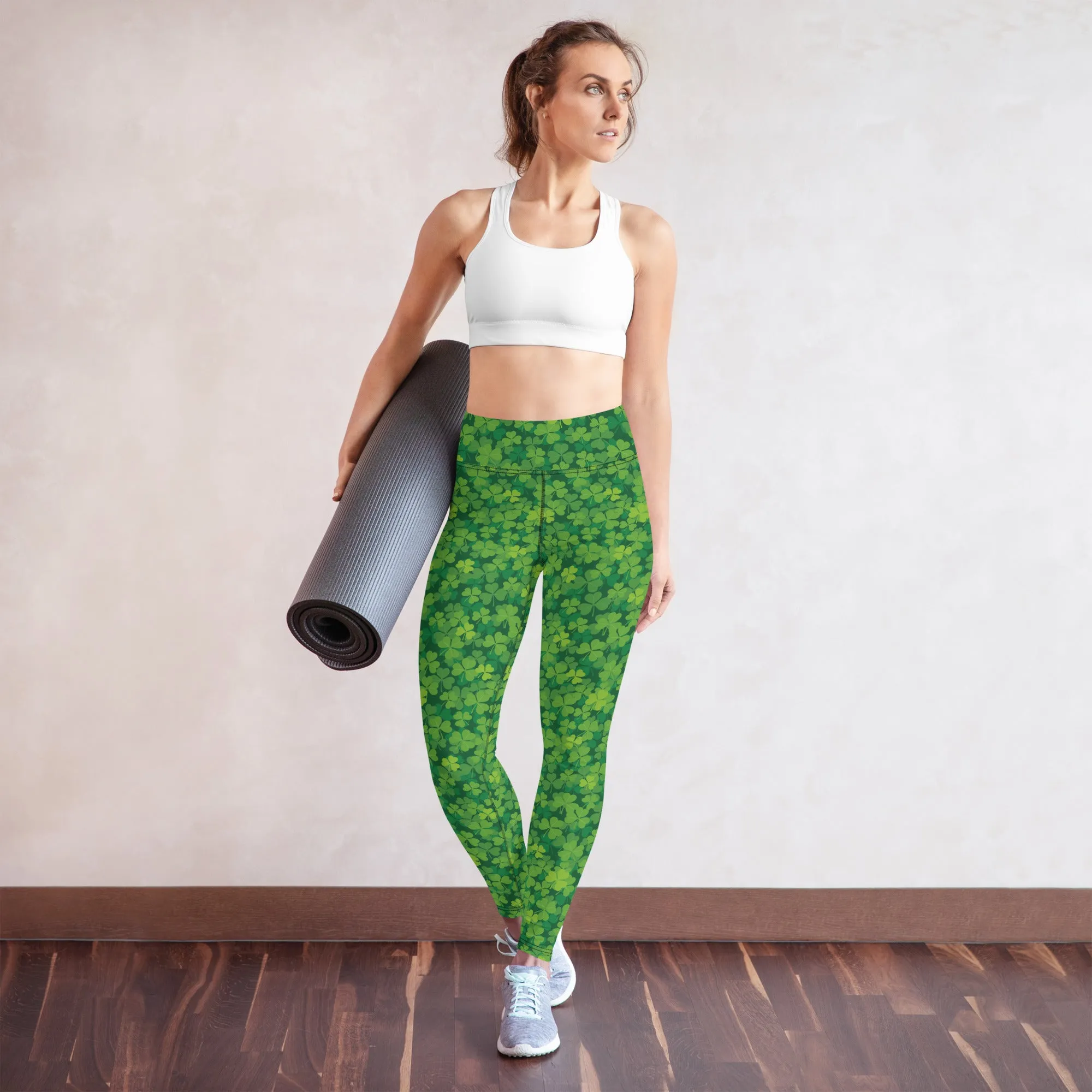Shamrocks High-waist Yoga Leggings