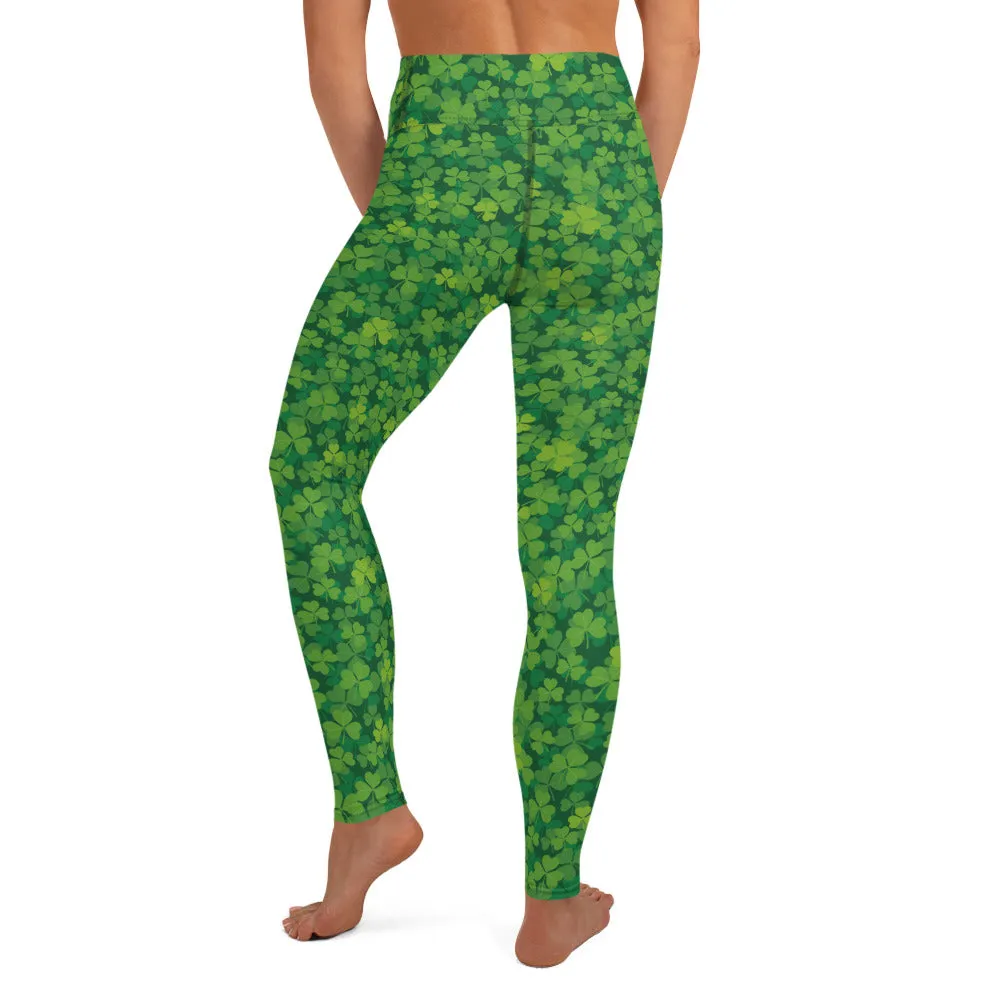 Shamrocks High-waist Yoga Leggings